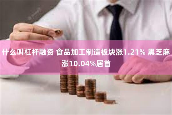 什么叫杠杆融资 食品加工制造板块涨1.21% 黑芝麻涨10.04%居首