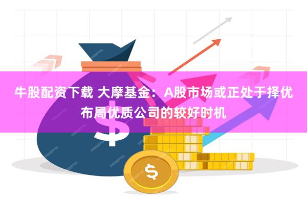 牛股配资下载 大摩基金：A股市场或正处于择优布局优质公司的较好时机