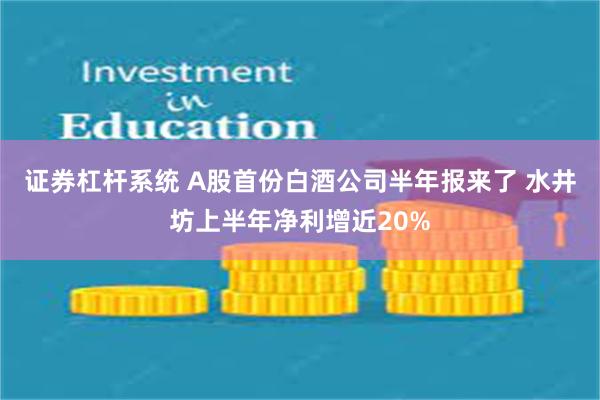 证券杠杆系统 A股首份白酒公司半年报来了 水井坊上半年净利增近20%