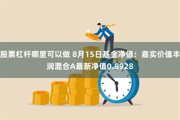 股票杠杆哪里可以做 8月15日基金净值：嘉实价值丰润混合A最新净值0.8928