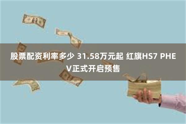 股票配资利率多少 31.58万元起 红旗HS7 PHEV正式开启预售