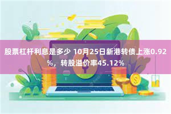 股票杠杆利息是多少 10月25日新港转债上涨0.92%，转股溢价率45.12%